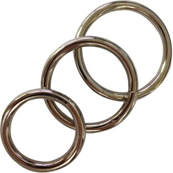 Sportsheets Metal O-Rings, 3 Pack, Silver