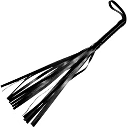 Sex and Mischief Crystal Whip Flogger, 24 Inch, Black