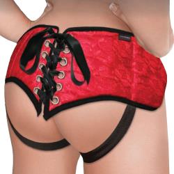 Sportsheets Plus Size Red Lace with Satin Strap-On