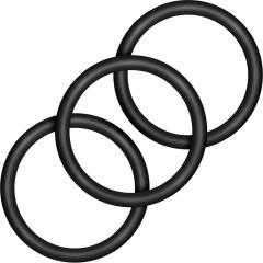 Performance Pure Premium Silicone Cockrings, Medium, VS1 Black