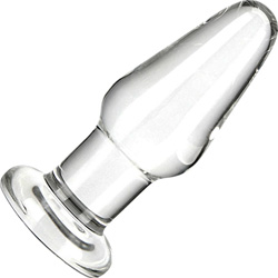 glas Basic Glass Butt Plug, 3.5 Inch, Clear