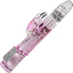 CalExotics Thrusting Orgasm Jack Rabbit Vibrator, 10.5 Inch, Pink