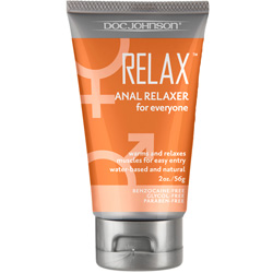 Doc Johnson RELAX Anal Relaxer for Everyone, 2 ounce (56 gram), Tube