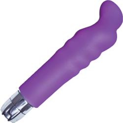 Naughty Neon Silicone G-Spot Personal Vibrator, 5 Inch, Purple