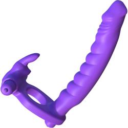Fantasy C-Ringz Silicone Double Penetrator Rabbit, 6.5 Inch, Purple
