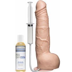 TitanMen PissOff Squirting Cock with Removable Vac-U-Lock Suction Cup, 10.5 Inch, Vanilla