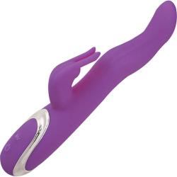 Surenda Bunny Teaser Silicone Rabbit Vibrator, 8.25 Inch, Purple