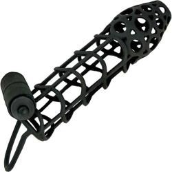 Vibrating Silicone Cock Cage with Ball Strap, 7.25 Inch, Black
