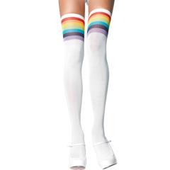 Leg Avenue Over The Rainbow Opaque Thigh Highs, One Size