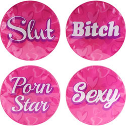 Bachelorette Party Favors Flashing Light Party Stickers, Pink