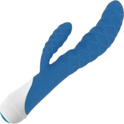 Gossip Ivy Dual Action Silicone Vibrator, 8.75 Inch, Azure