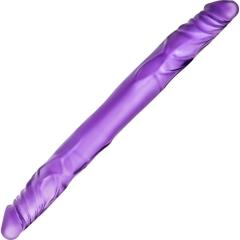 B Yours Realistic Double Dildo, 14 Inch, Purple