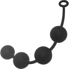 Rascal the Anal Baller Intermediate Silicone Beads, 2 Inch Diameter, Black