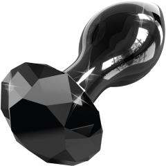 Icicles No 78 Hand Blown Glass Massager Butt Plug, 3.6 Inch, Black