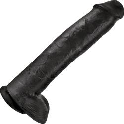 King Cock Life Like Cock with Balls and Suction Mount Base, 15 Inch, Black