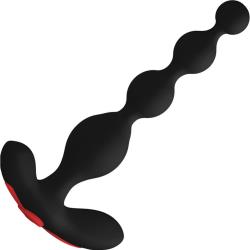 Forto Vibrating Anal Beads, 7.25 Inch, Black