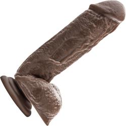 Dr Skin Realistic Dildo with Suction Cup, 8.5 Inch, Chocolate