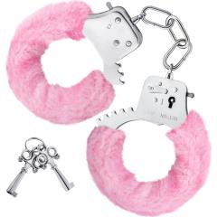 Blush Temptasia Cuffs with Removeable Fur, Pink