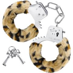 Blush Temptasia Hand Cuffs with Removeable Fur, Leopard