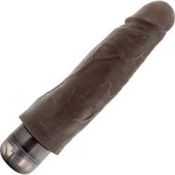 Dr Skin Vibe 14 Realistic Cock Vibe, 8 Inch, Chocolate