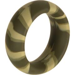 MajorDick Commando Silicone Penis Ring, 1.5 Inch, Green Camo