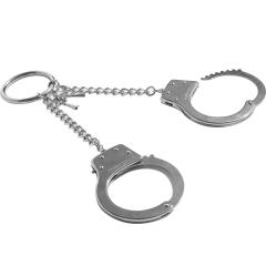 S&M Ring Metal Handcuffs By SportSheets, Gray