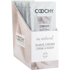 Coochy Oh So Smooth Shave Cream, Display Box of 24 Foil Packets, Au Natural
