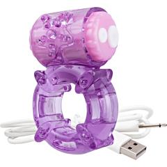 Screaming O Charged BigO Rechargeable Vibrating Cock Rings, Purple
