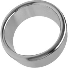 Rock Solid Brushed Alloy Cock Ring, 1.5 Inch Medium, Silver