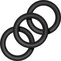 Performance Pure Premium Silicone Cockrings, Small, VS2 Black