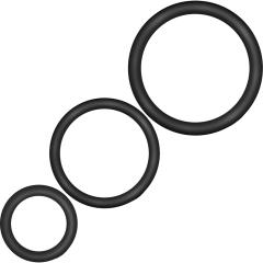 Performance Pure Premium Silicone Cockrings, VS4 Black Performance Pure Premium Silicone Cockrings, VS4 Black