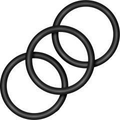 Performance Pure Premium Silicone Cockrings, Large, VS3 Black