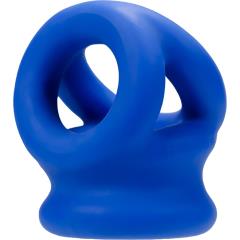 OxBalls Tri-Squeeze Silicone Cocksling Ballstretcher, Cobalt Ice
