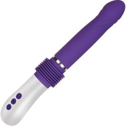 Evolved Infinite Thrusting Sex Machine Rechargeable Vibe, 11.75 Inch, Purple