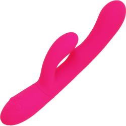 FemmeFunn Ultra Rabbit Rechargeable Silicone Waterproof Vibrator, 9 Inch, Pink