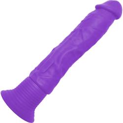 Pipedream Neon Silicone Wall Banger with Suction Cup, 7.5 Inch, Purple