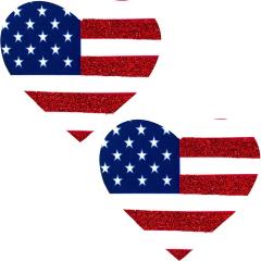 Neva Nude Pasty Hearts, One Size, US Flag