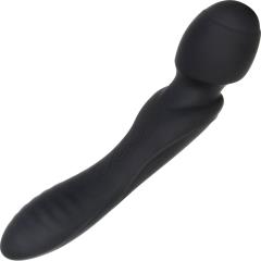 Evolved Wanderlust Silicone USB Rechargeable Wand Massager, 9 Inch, Black
