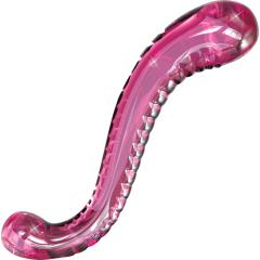 Icicles No 70 G-Spot Glass Massager, 8.25 Inch, Pink