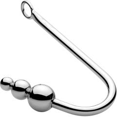 Master Series Beaded Anal Hook, 16 Inch, Stainless Steel