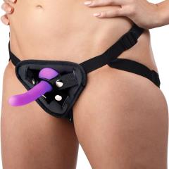 Strap U Double G Deluxe Vibrating Strap On Kit, 5.5 Inch, Pink