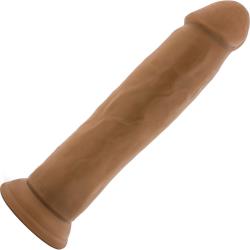 Dr Skin Realistic Cock with Suction Mount Base, 9.5 Inch, Mocha