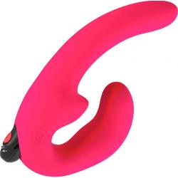 Fun Factory Sharevibe Silicone Strapless Strap On Vibrator, 8.75 Inch, Pink