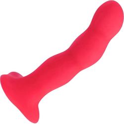 Fun Factory Bouncer Silicone Suction Mount Dildo, 7 Inch, Red