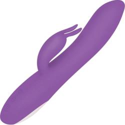 Evolved Romantic Rabbit Silicone Rechargeable Female Vibrator, 8.5 Inch, Purple