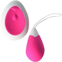 Evolved Rechargeable Silicone Egg Vibrator with Wireless Remote, Pink