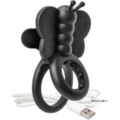Screaming O Charged Monarch Wearable Butterfly Vibrators, Black