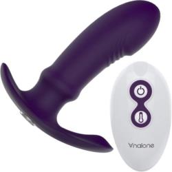Nalone Marley Rechargeable Silicone Heated Vibrator with Remote Control, Purple