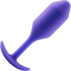 b-Vibe Snug Plug 2 Weighted Silicone Anal Toy, 4.1 Inch, Purple