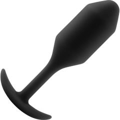 b-Vibe Snug Plug 2 Weighted Silicone Anal Toy, 4.1 Inch, Black